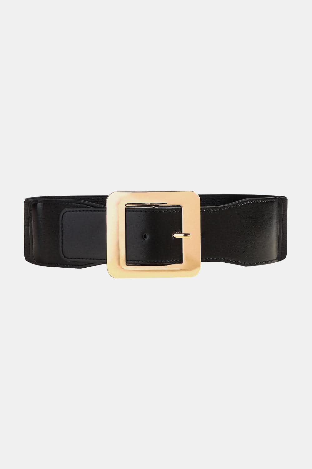 Stylish PU leather belt with metal buckle 
