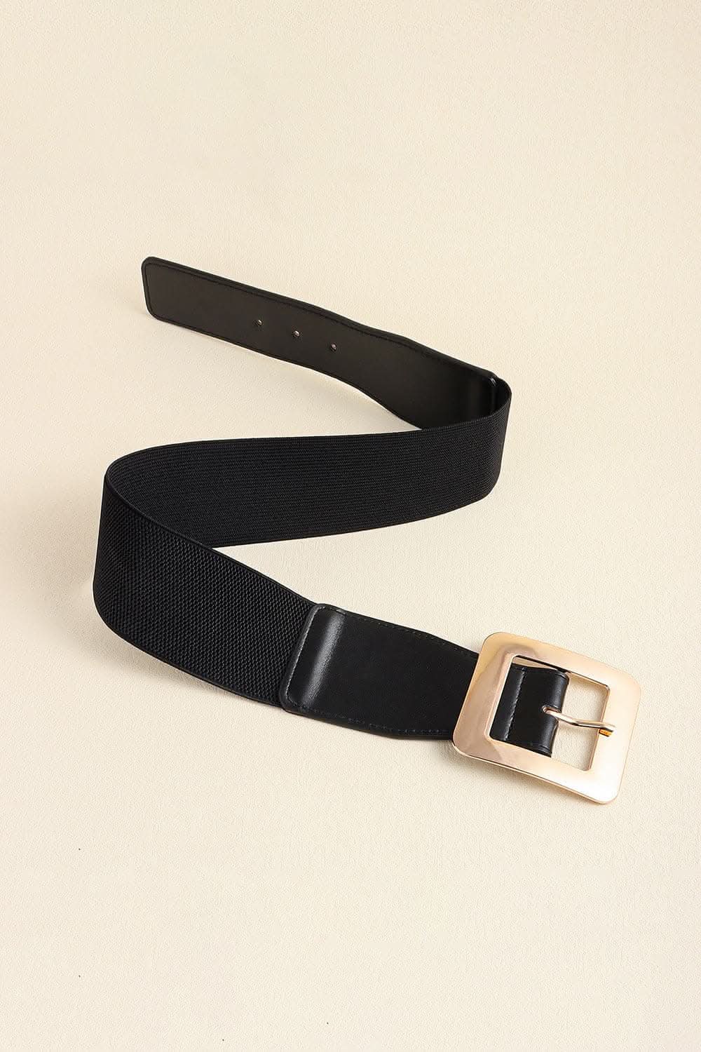 Stylish PU leather belt with metal buckle 