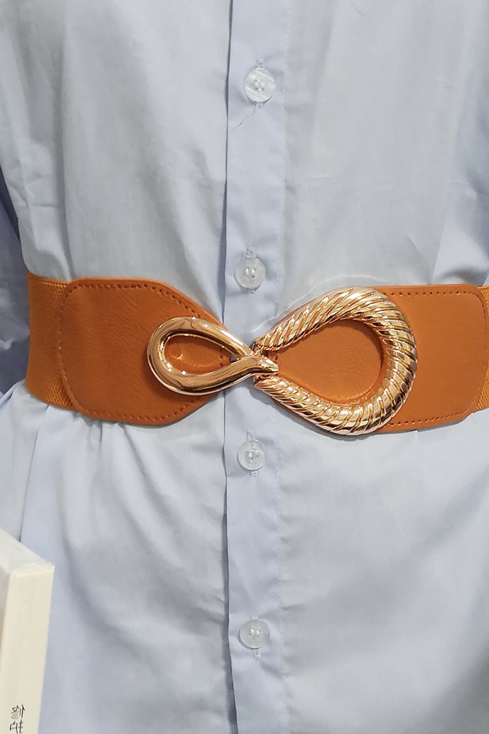 Stylish alloy buckle elastic belt 