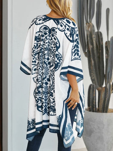 Stylish beach cover-up with print 