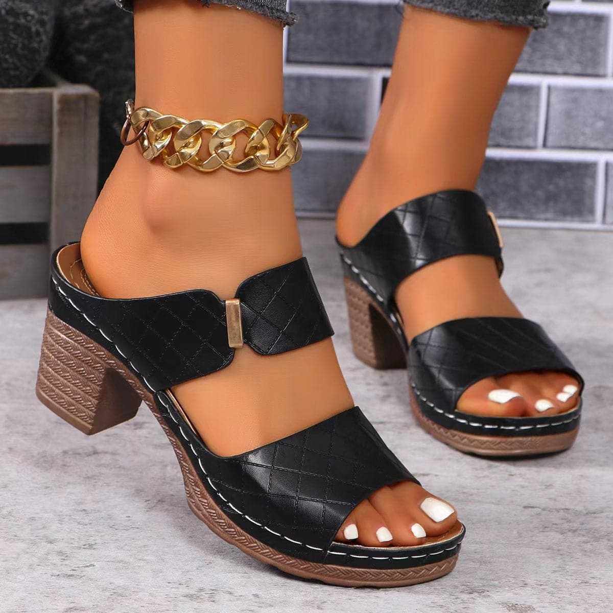 Stylish block heel sandals for any occasion - Love Salve 