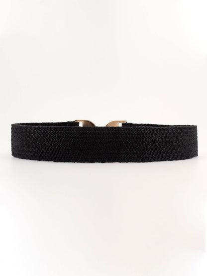 Stylish elastic waist belt with alloy buckle 