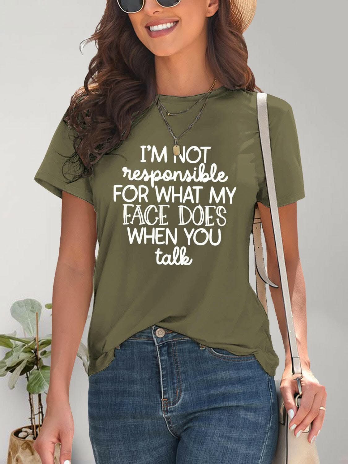 Stylish letter print tee - comfy fit - Love Salve 
