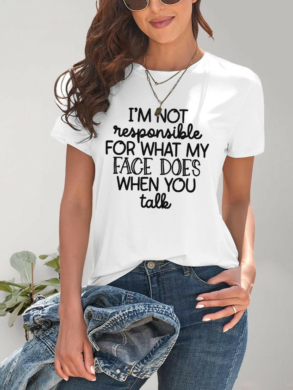 Stylish letter print tee - comfy fit - Love Salve 