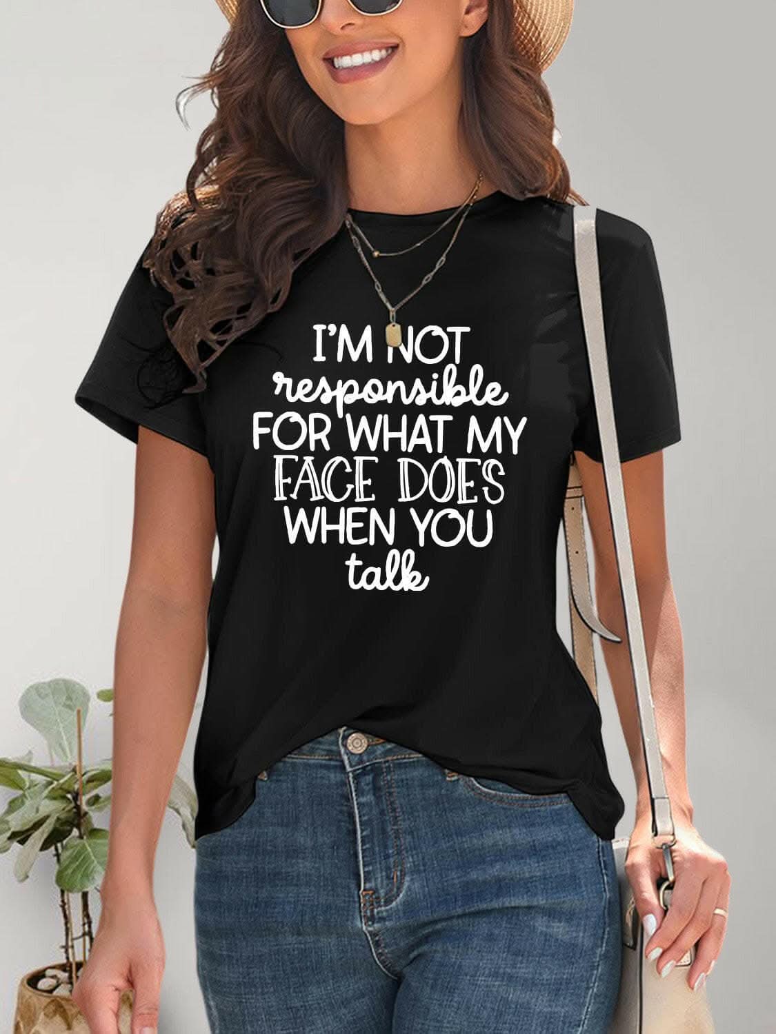 Stylish letter print tee - comfy fit - Love Salve 