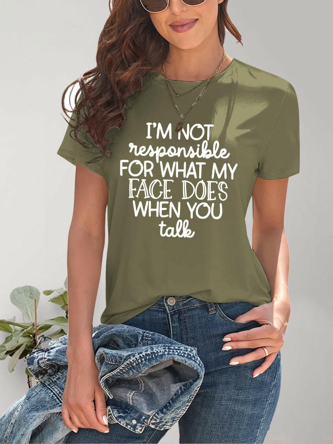 Stylish letter print tee - comfy fit - Love Salve 