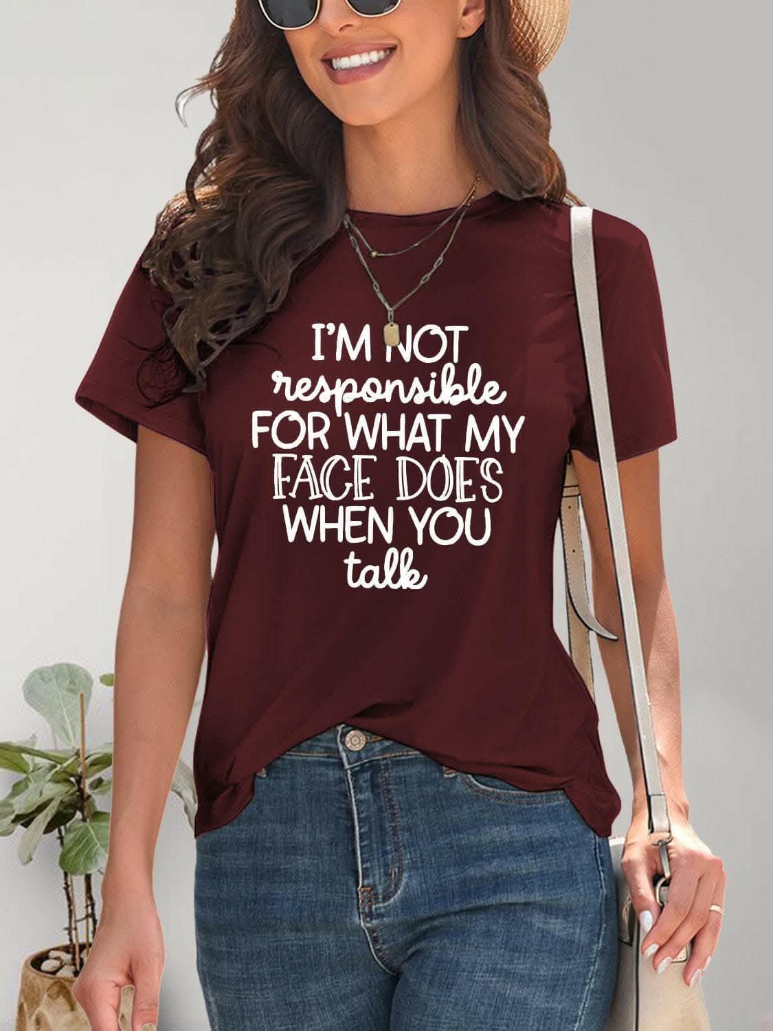 Stylish letter print tee - comfy fit - Love Salve 