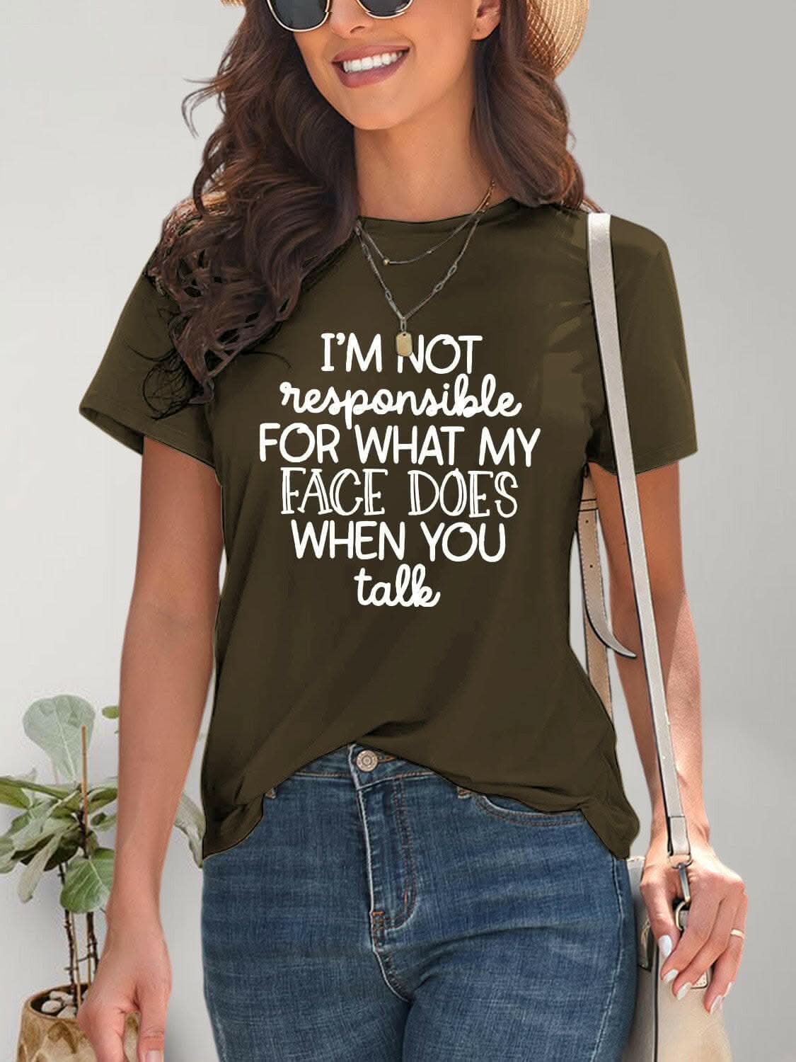 Stylish letter print tee - comfy fit - Love Salve 