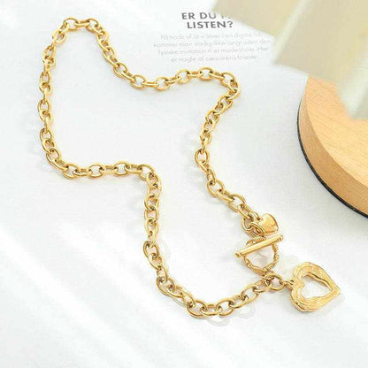 Stylish titanium heart pendant necklace - Love Salve 