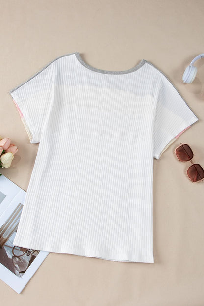 Stylish white batwing tee plus size - Love Salve 