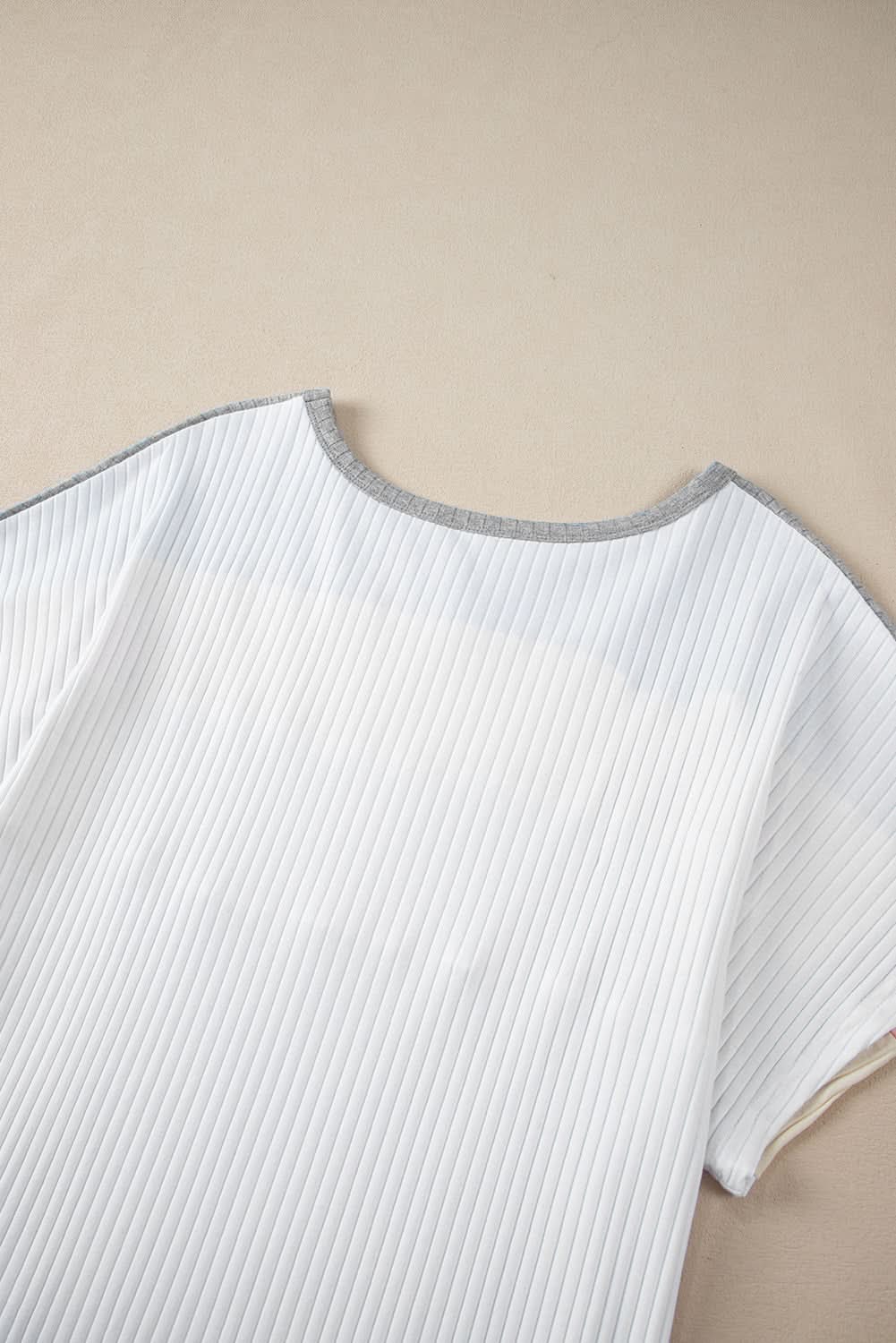 Stylish white batwing tee plus size - Love Salve 