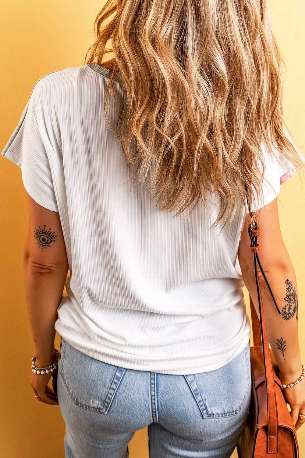Stylish white batwing tee plus size - Love Salve 