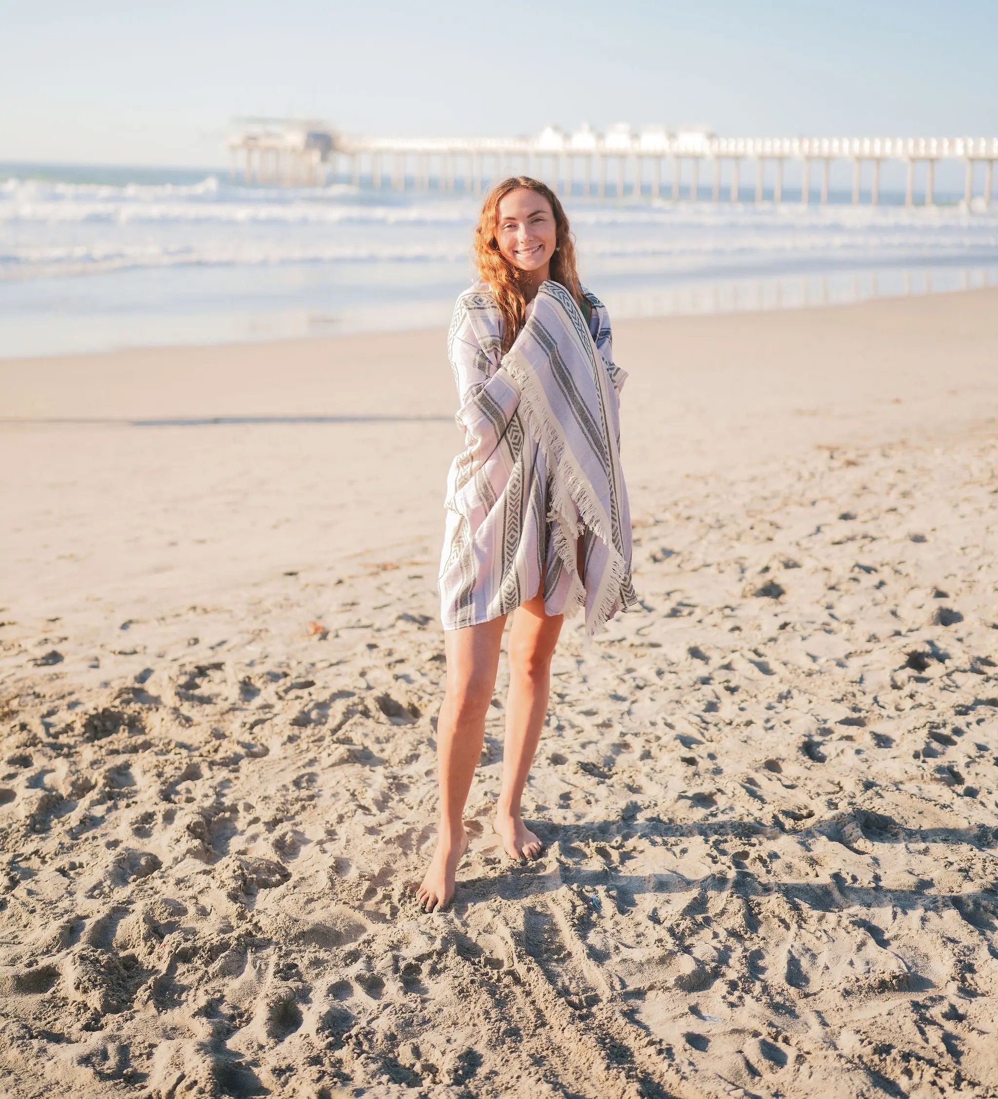 Mexican Turkish Cotton Throw Blanket for Home and Outdoor Use - Love Salve 