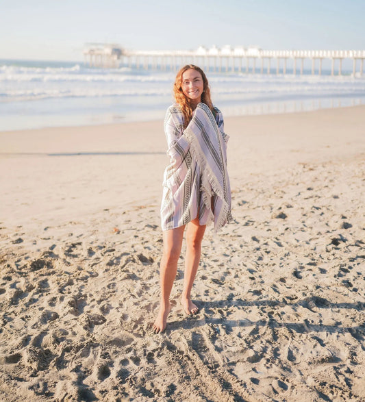 Mexican Turkish Cotton Throw Blanket for Home and Outdoor Use - Love Salve 