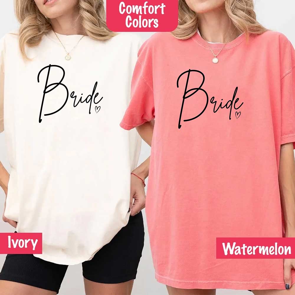 Team Bride Comfort Colors Shirts – Bride, Bridesmaid, Bachelorette Party & Proposal Gift Tees Adorb Custom Tees