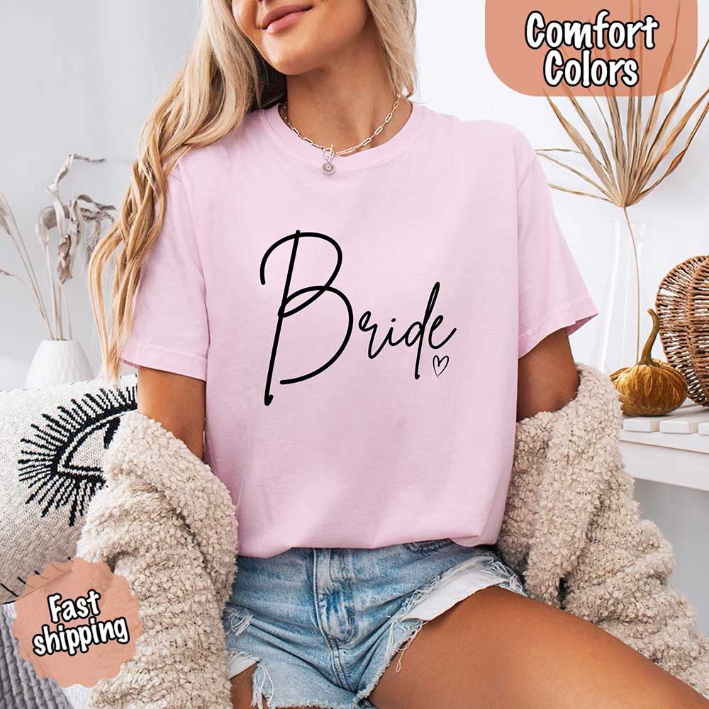 Team Bride Comfort Colors Shirts – Bride, Bridesmaid, Bachelorette Party & Proposal Gift Tees Adorb Custom Tees