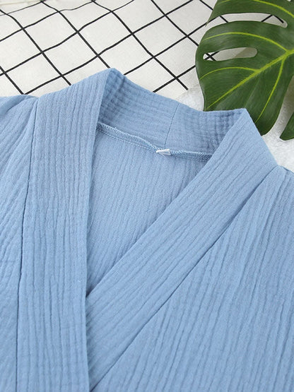 Textured cardigan and shorts set 