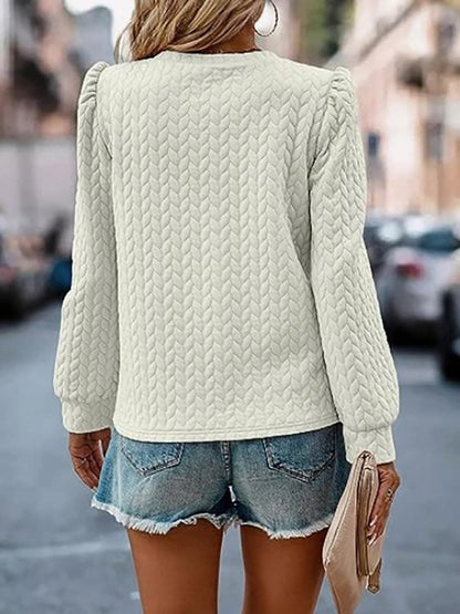 Textured long sleeve sweatshirt 