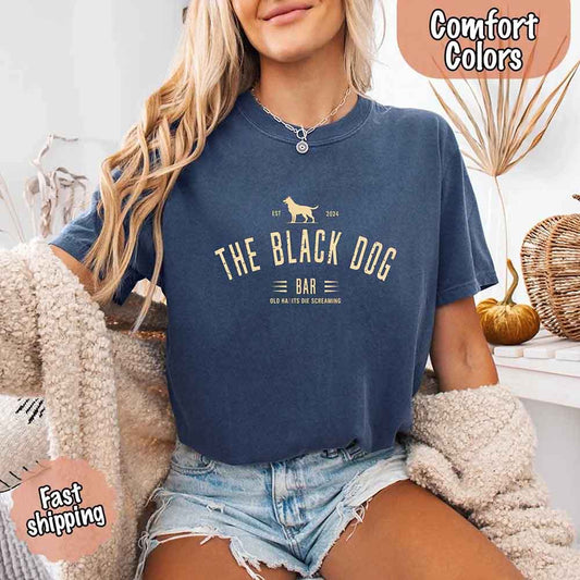 The Black Dog Comfort Colors Concert Tee – Minimalist Unisex Music Shirt Adorb Custom Tees