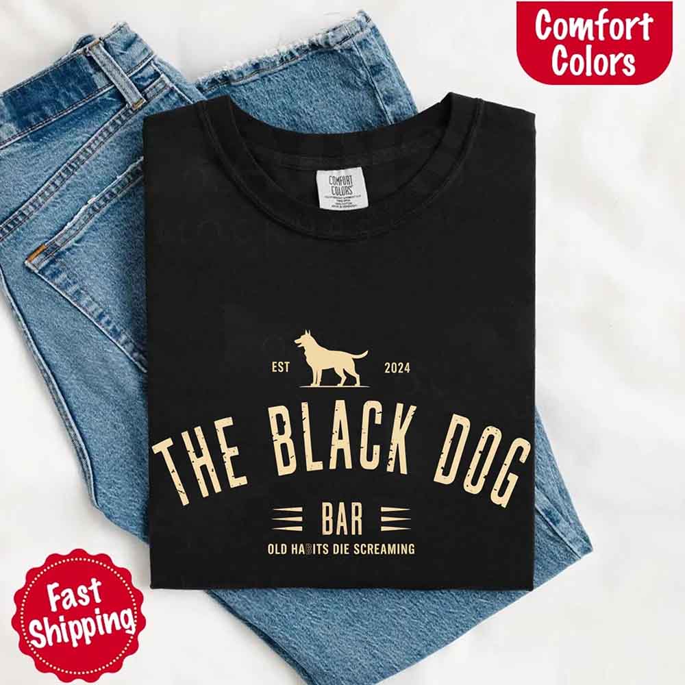 The Black Dog Comfort Colors Concert Tee – Minimalist Unisex Music Shirt Adorb Custom Tees