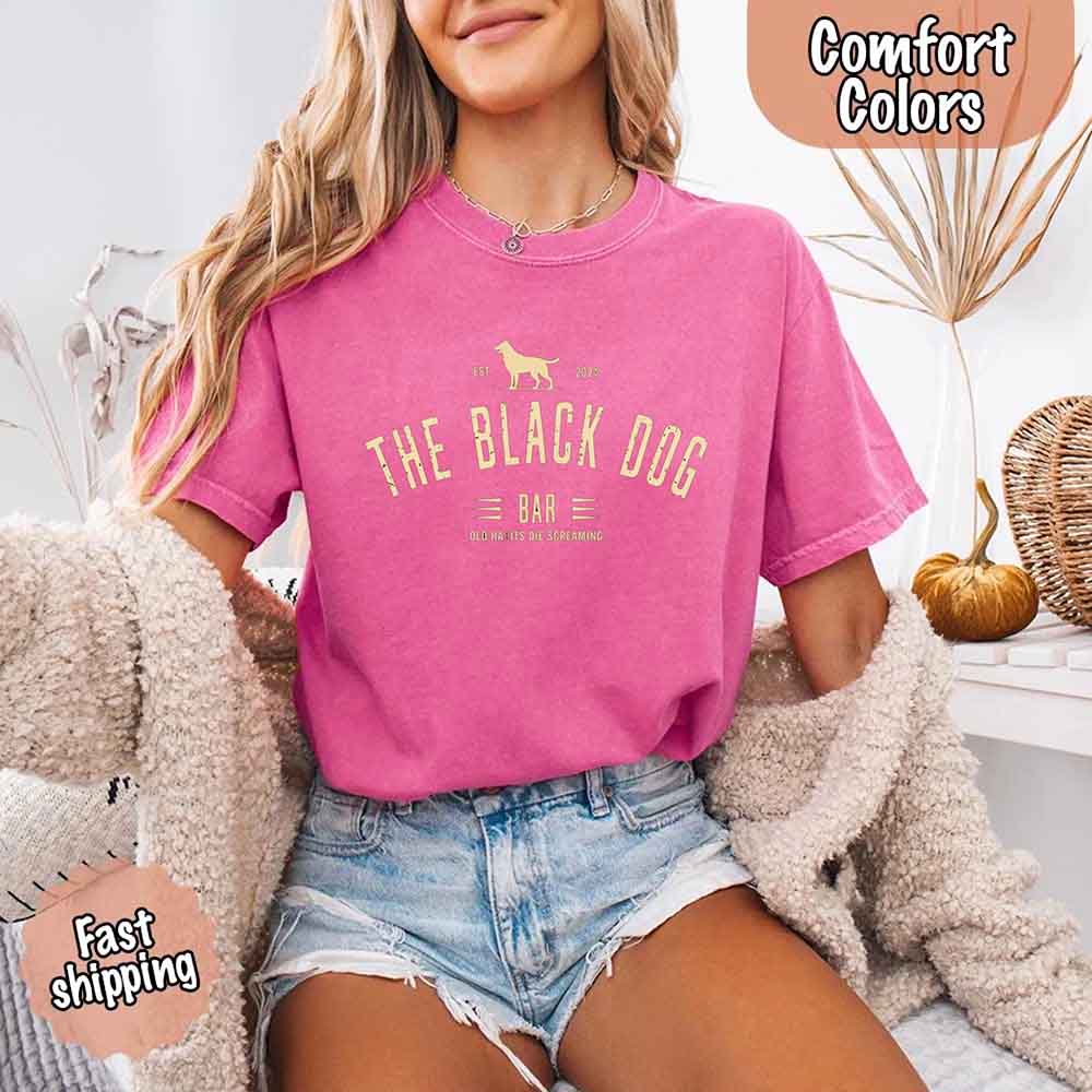 The Black Dog Comfort Colors Concert Tee – Minimalist Unisex Music Shirt Adorb Custom Tees