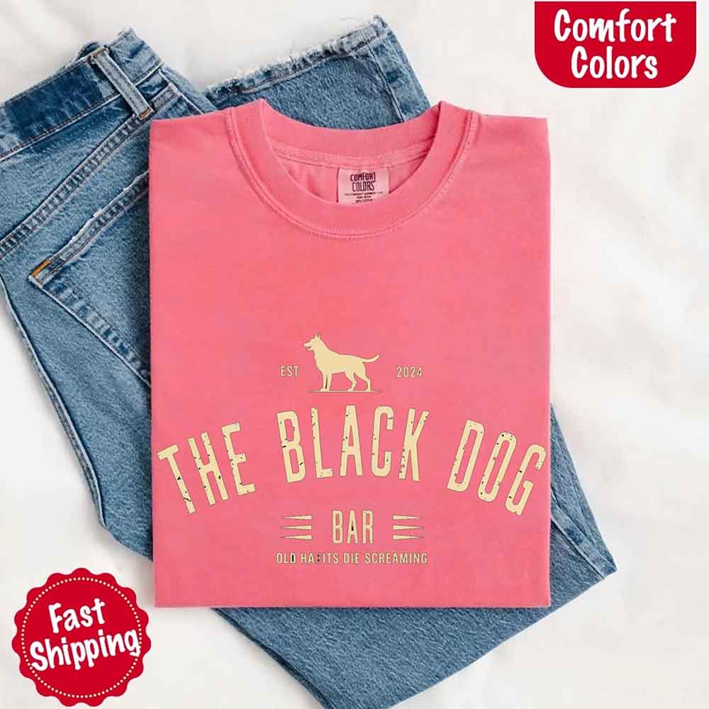 The Black Dog Comfort Colors Concert Tee – Minimalist Unisex Music Shirt Adorb Custom Tees