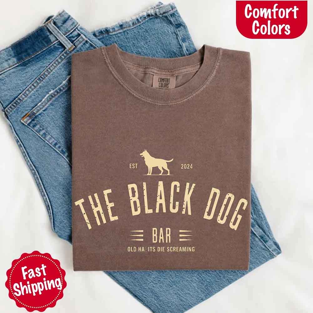 The Black Dog Comfort Colors Concert Tee – Minimalist Unisex Music Shirt Adorb Custom Tees