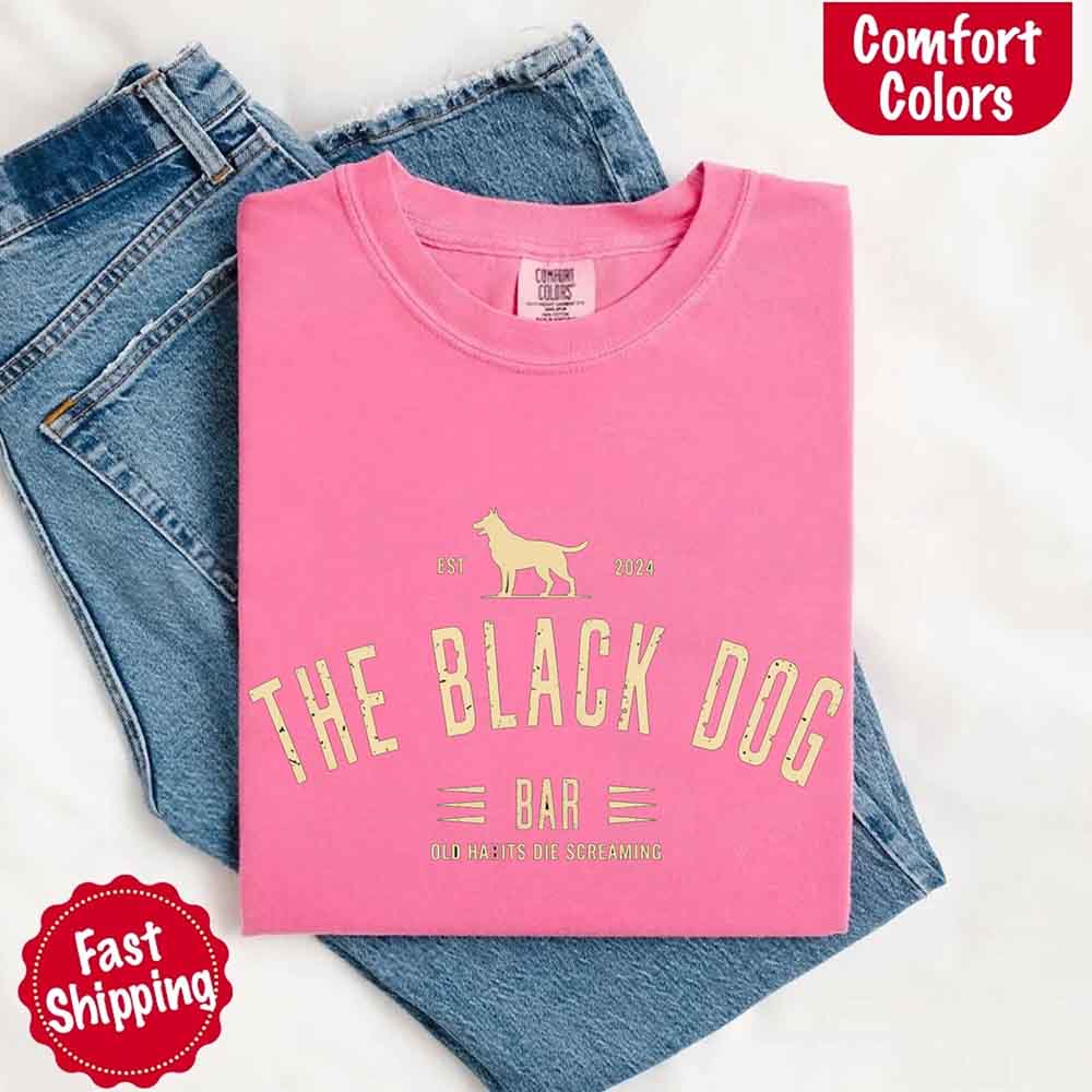 The Black Dog Comfort Colors Concert Tee – Minimalist Unisex Music Shirt Adorb Custom Tees