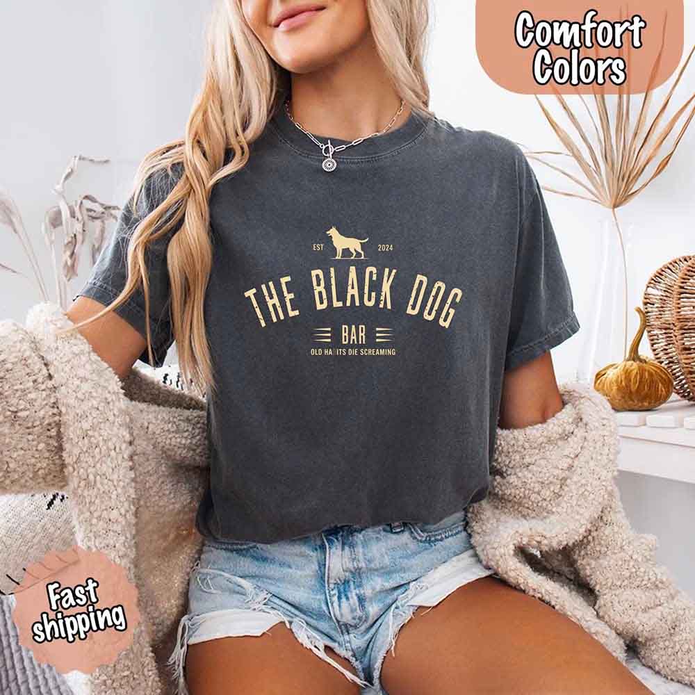 The Black Dog Comfort Colors Concert Tee – Minimalist Unisex Music Shirt Adorb Custom Tees