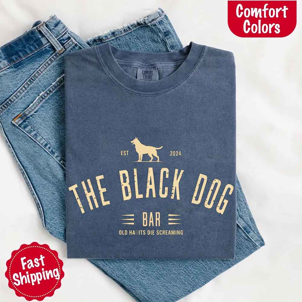 The Black Dog Comfort Colors Concert Tee – Minimalist Unisex Music Shirt Adorb Custom Tees