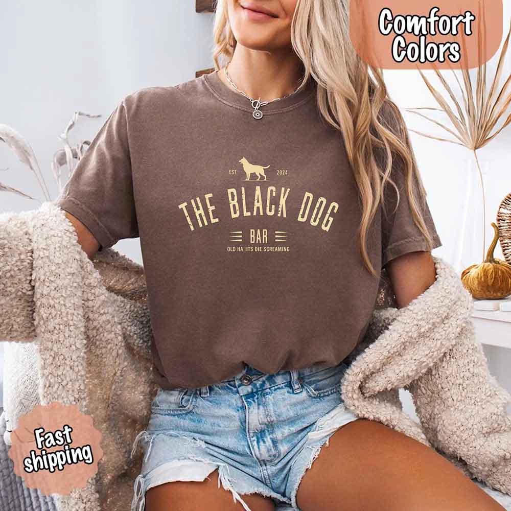 The Black Dog Comfort Colors Concert Tee – Minimalist Unisex Music Shirt Adorb Custom Tees