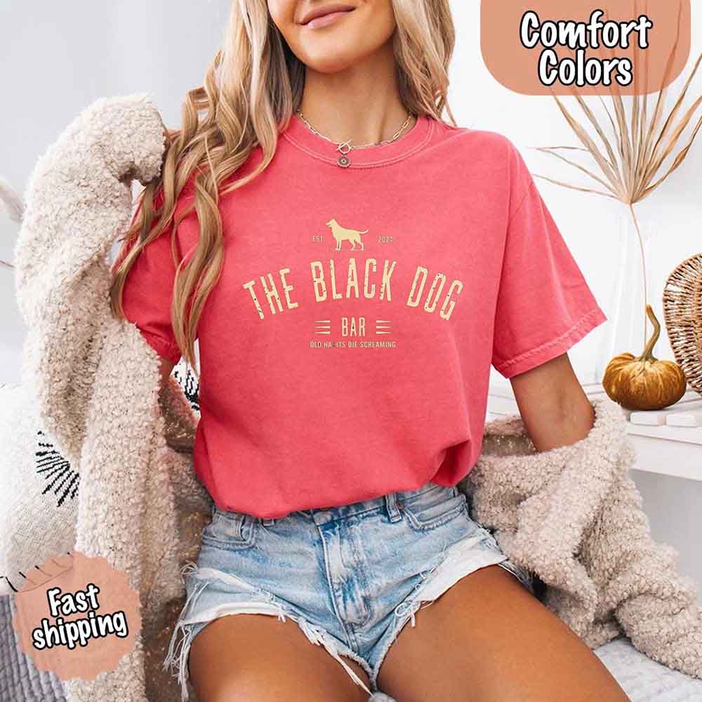 The Black Dog Comfort Colors Concert Tee – Minimalist Unisex Music Shirt Adorb Custom Tees