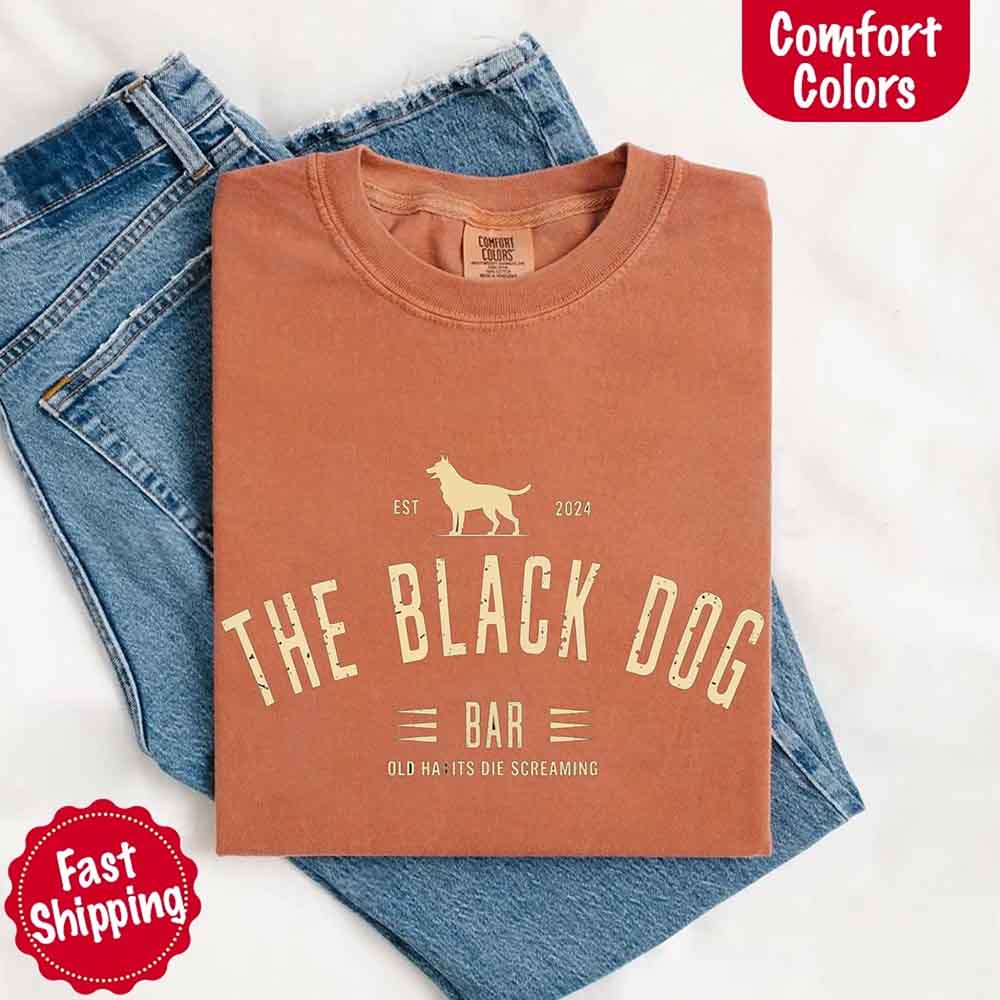 The Black Dog Comfort Colors Concert Tee – Minimalist Unisex Music Shirt Adorb Custom Tees