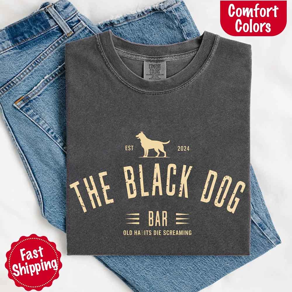 The Black Dog Comfort Colors Concert Tee – Minimalist Unisex Music Shirt Adorb Custom Tees