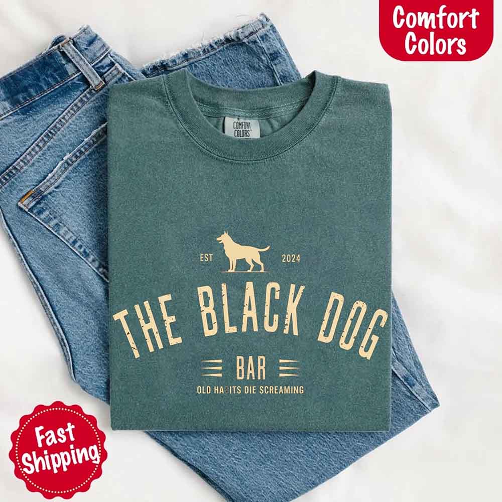 The Black Dog Comfort Colors Concert Tee – Minimalist Unisex Music Shirt Adorb Custom Tees