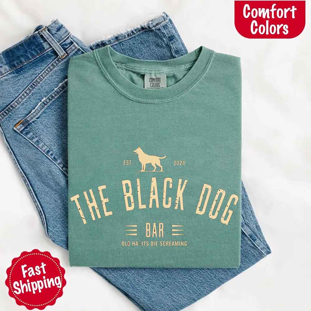 The Black Dog Comfort Colors Concert Tee – Minimalist Unisex Music Shirt Adorb Custom Tees