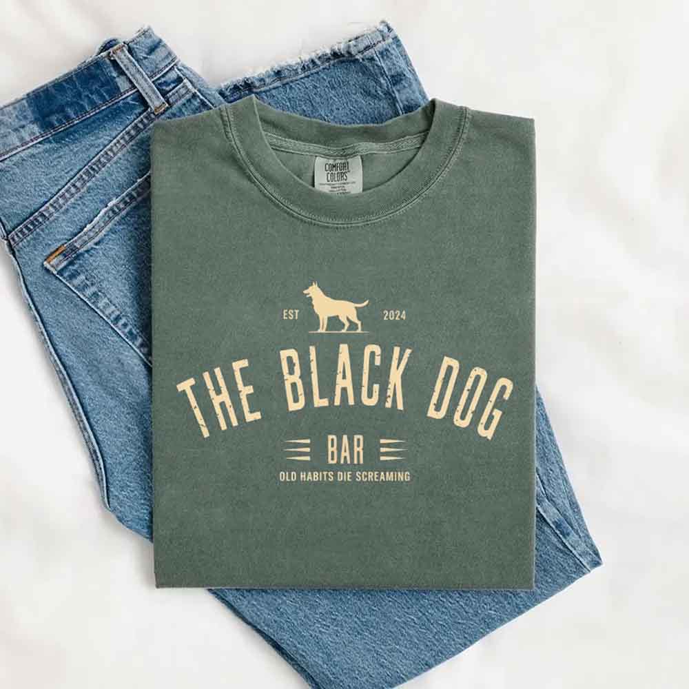 The Black Dog Comfort Colors Concert Tee – Minimalist Unisex Music Shirt Adorb Custom Tees