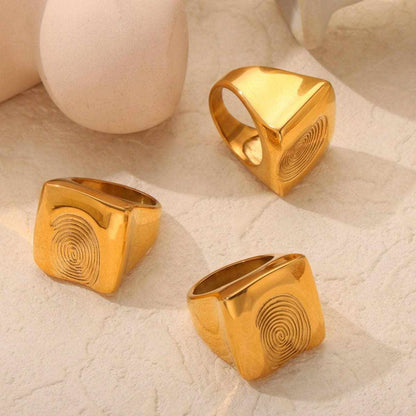 Titanium steel fingerprint ring - Love Salve 
