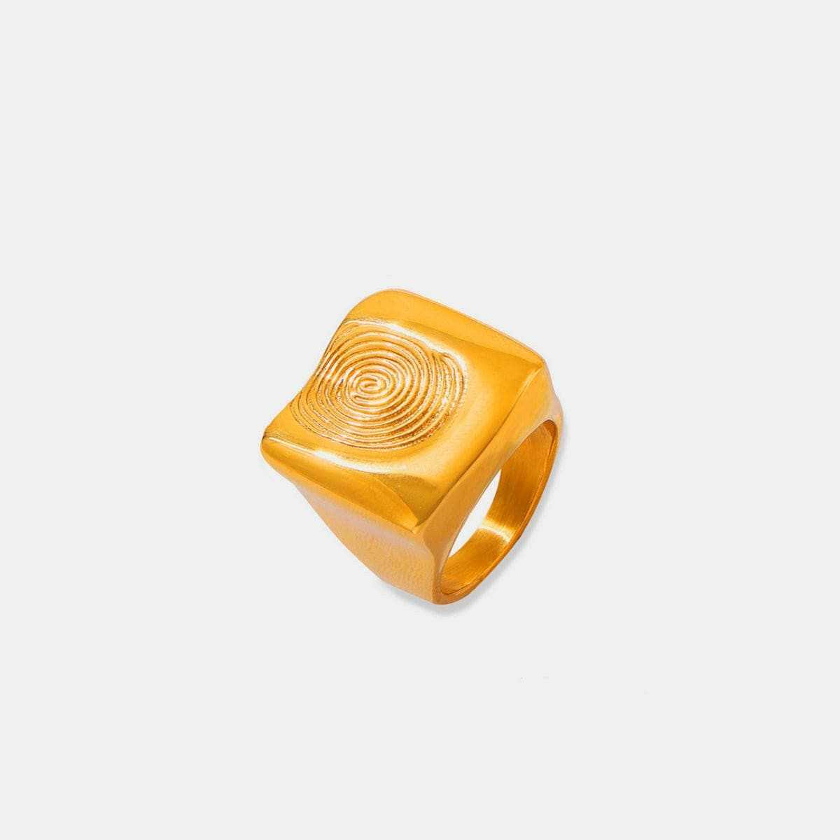 Titanium steel fingerprint ring - Love Salve 