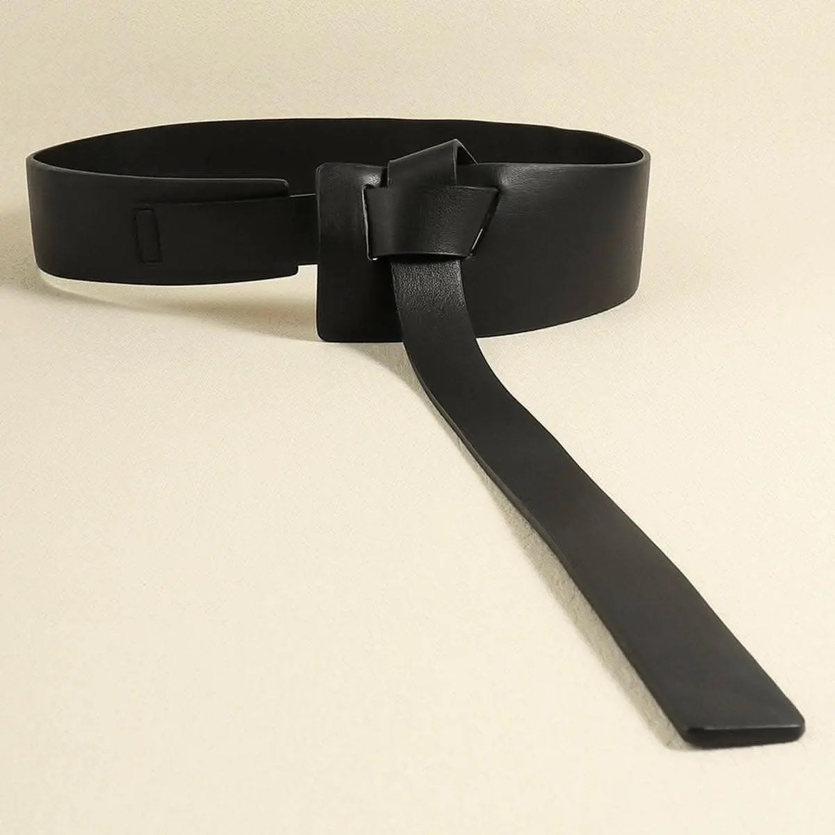 Trendy adjustable knot pu belt - Love Salve 