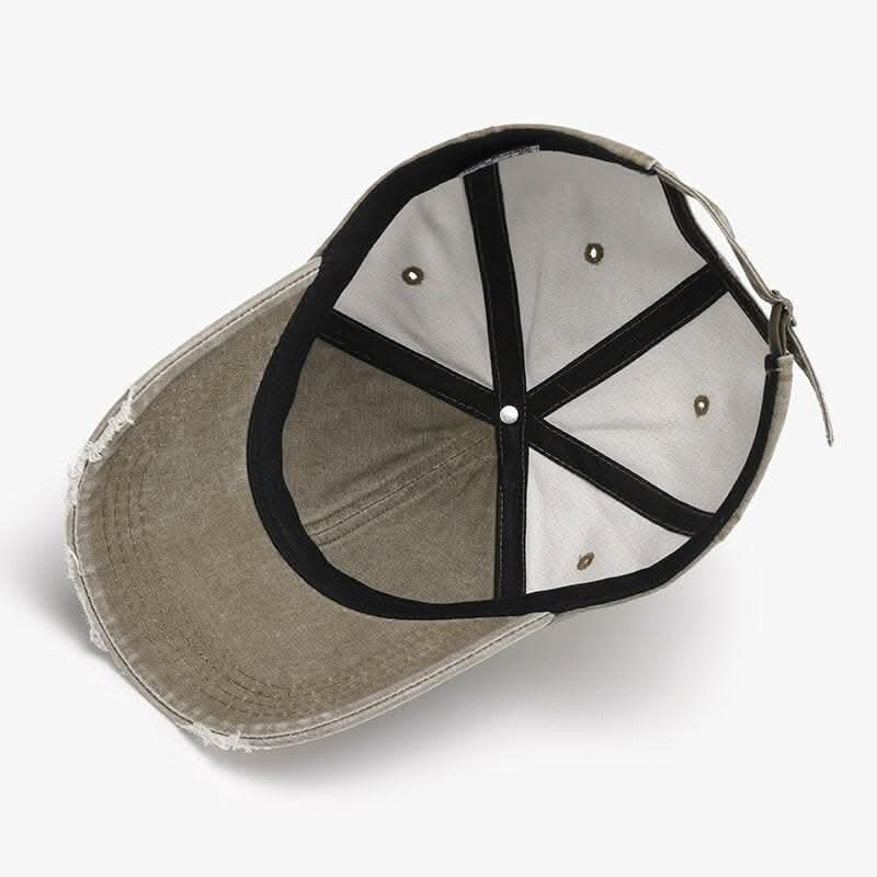 Trendy distressed cotton cap - Love Salve 