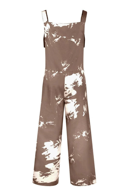 Trendy tie-dye overalls with pockets 
