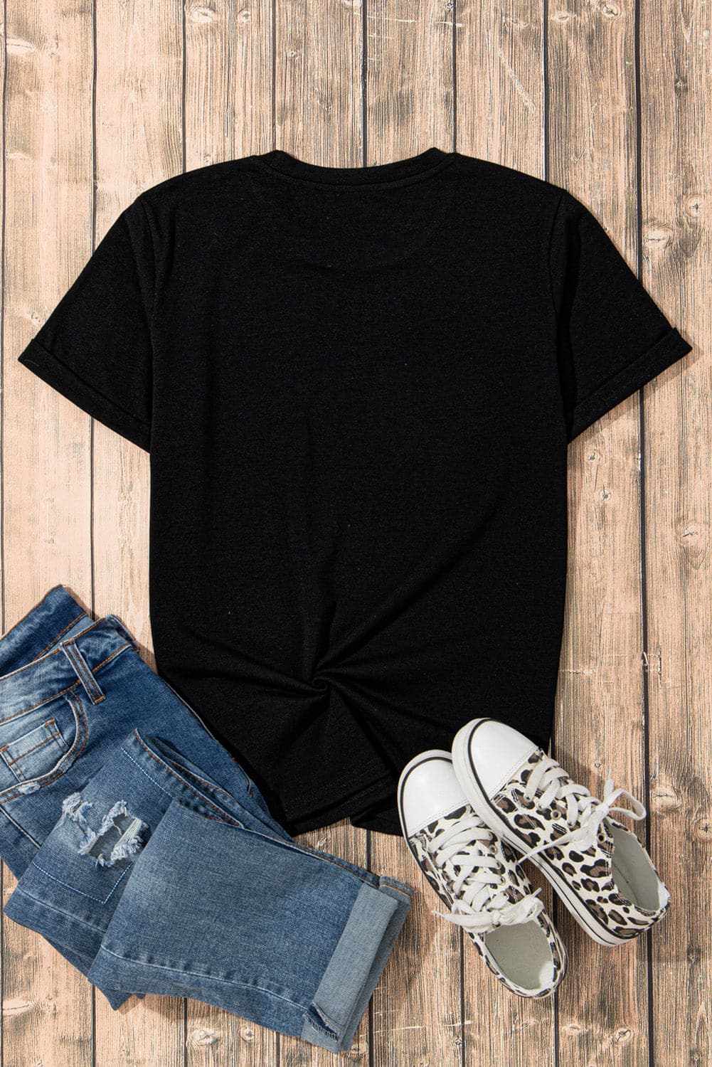 USA rhinestone short sleeve tee 
