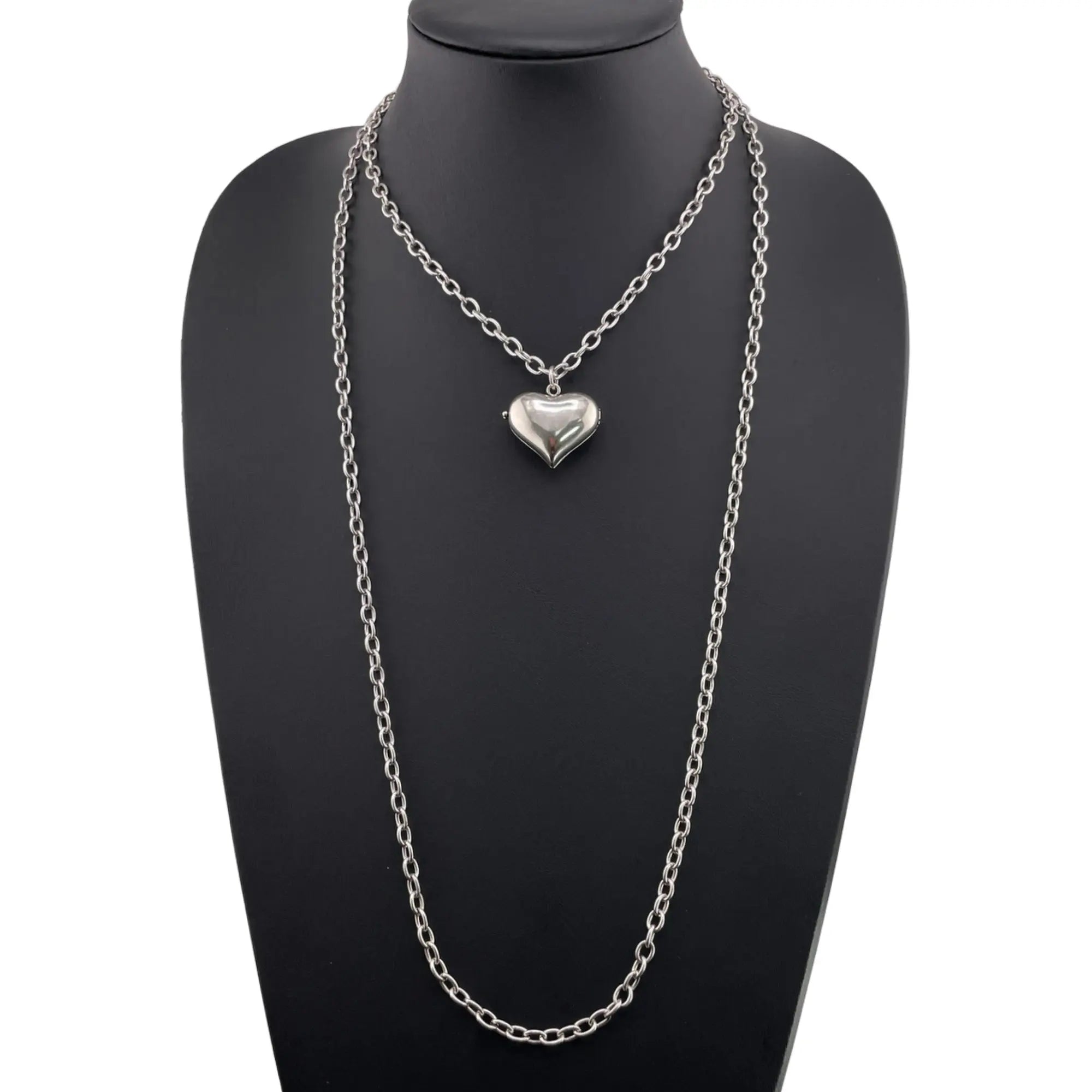 Take a Deep Breath and Let That Shit Go Heart Locket Essential Necklace Katia Designs