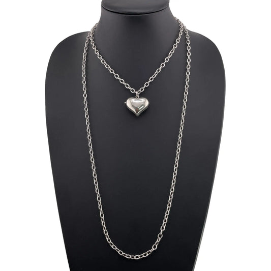 Take a Deep Breath and Let That Shit Go Heart Locket Essential Necklace Katia Designs