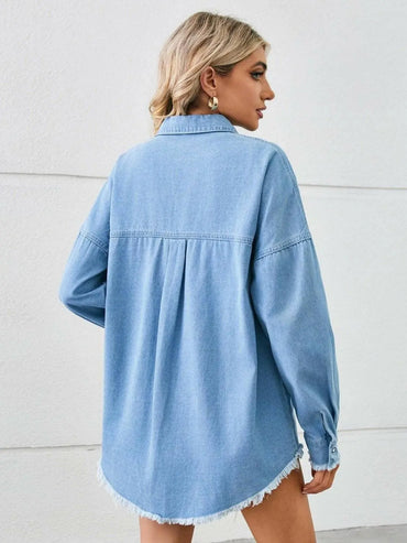 Urban edge distressed denim jacket - Love Salve 