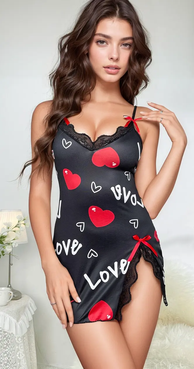 3wishes.com Apparel & Accessories > Lingerie - Love Sleep Chemise - Premium Quality 3wishes.com