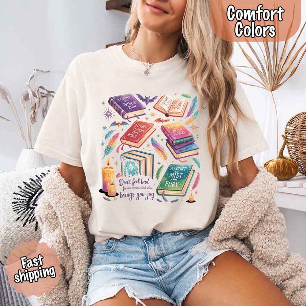 Velaris Book Lover Tee – Comfort Colors Bat Boys SJM Gift Adorb Custom Tees