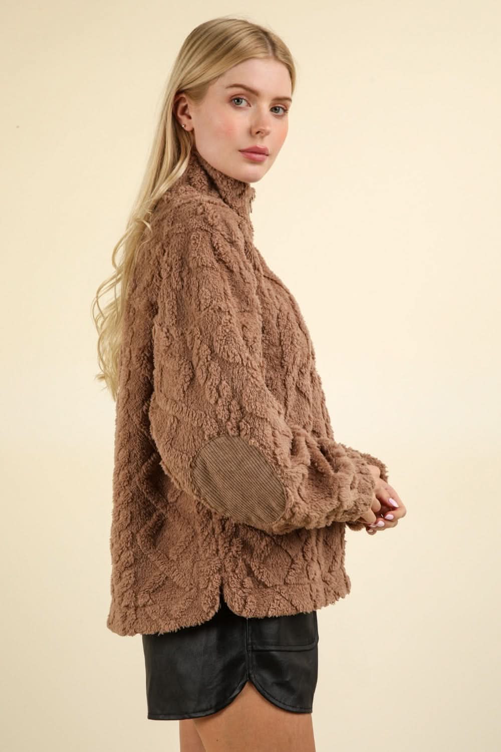 Very J Fleece Half Zip Sweatshirt - Love Salve 