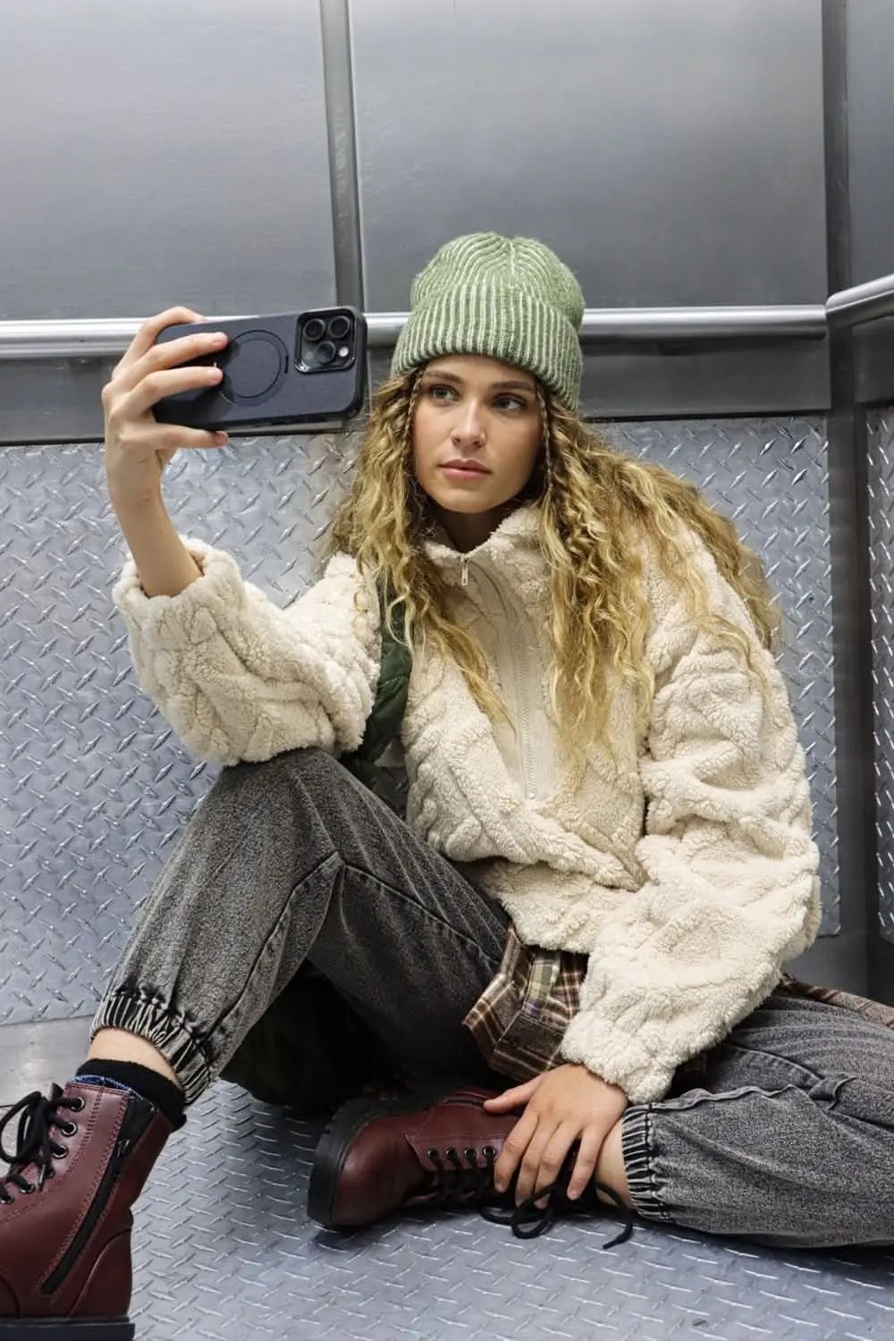 Very J cozy half zip fleece sweatshirt - Love Salve 